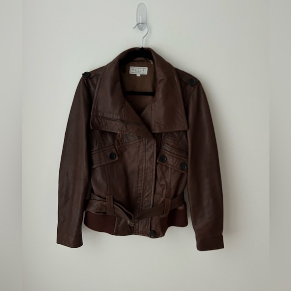 Brown Leather Jacket - Picture 2 of 15